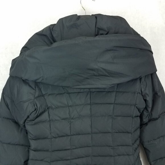 NEW Cole Haan Size XS Taffeta Down Zip up Puffer Coat Shawl Hood/Collar in Black - Picture 8 of 16